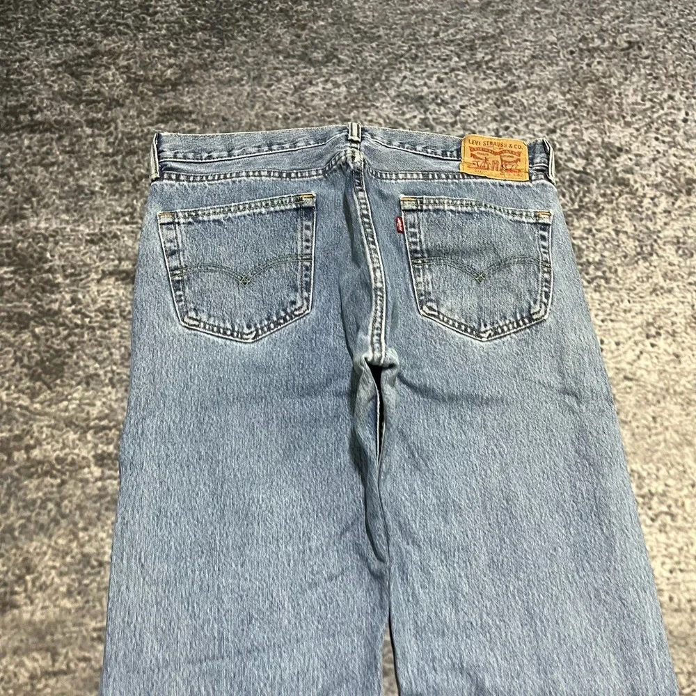 Levi's 505 Jeans Mens‎ 36x32 Blue Denim Distressed